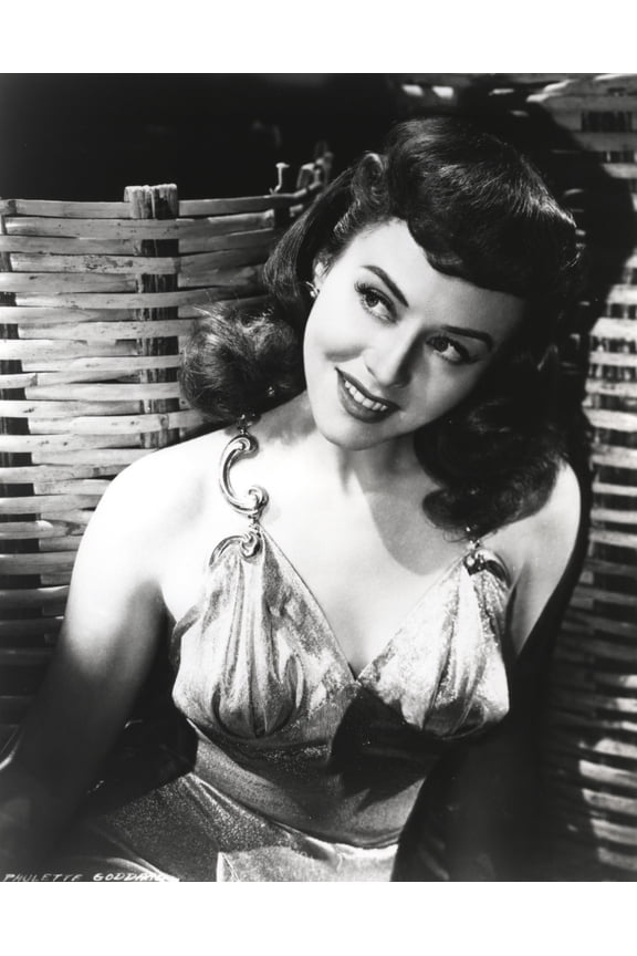 Paulette Goddard smiling in Sexy Dress Portrait Photo Print (24 x 30)