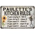 thumbnail image 1 of Paulette's Kitchen Rules Chic Sign Vintage Décor 8 x 12 Matte Finish Metal 108120032422, 1 of 1