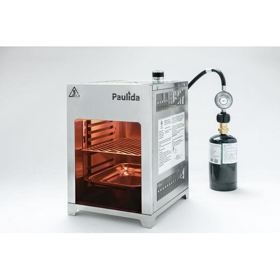 Paulida Travel Mate Convenient Infrared BBQ Grill for Camping & Picnic, Sturdy Built Quality, High Temperature & Quick Heating, Adjustable Grilling Level & Temperature (ETL Certified, Single Propane).