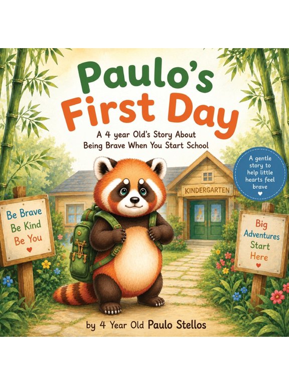 Paulo's First Day: A 4 Year Old's Story About Being Brave When You Start School: A Gentle Story to Help Preschoolers Age, (Paperback)