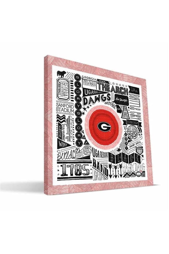 GAPG2424 Georgia Pictograph Canvas, 24 x 24 in.