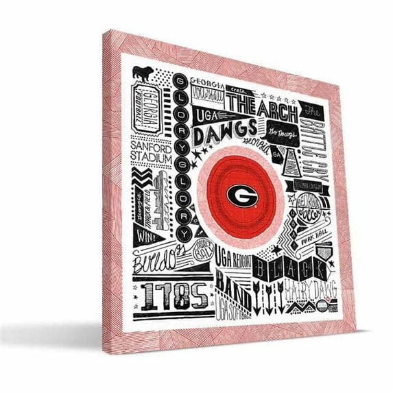 Paulson Designs GAPG2424 Georgia Pictograph Canvas, 24 x 24 in.