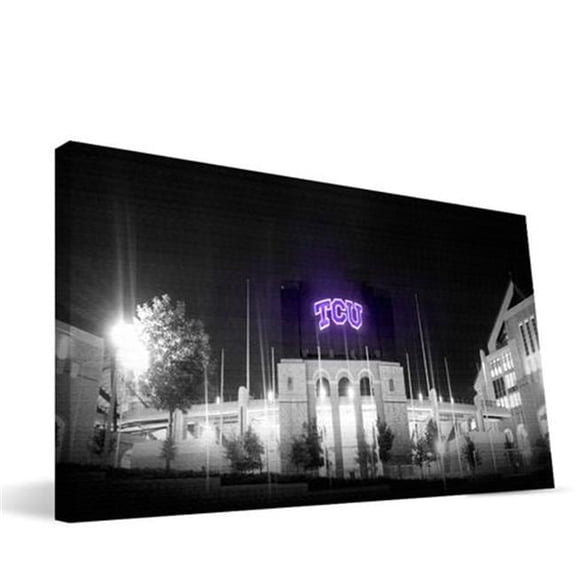 Paulson Designs  TCU Amon G. Carter Stadium Canvas, 16 x 36 in.