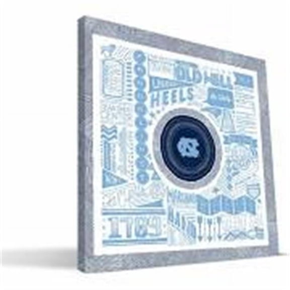 Paulson Designs UNCPG2424 North Carolina Pictograph Canvas, 24 x 24 in.