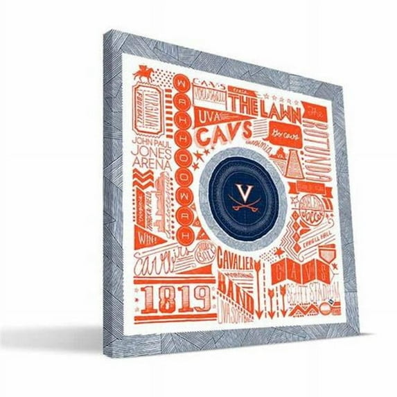 Paulson Designs VAPG2424 Virginia Pictograph Canvas, 24 x 24 in.