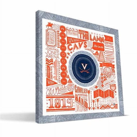 Paulson Designs VAPG2424 Virginia Pictograph Canvas, 24 x 24 in.