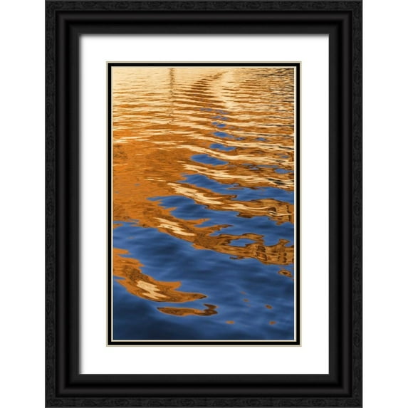Paulson, Don 11x14 Black Ornate Wood Framed with Double Matting Museum Art Print Titled - Utah, Glen Canyon Reflection in Lake Powell