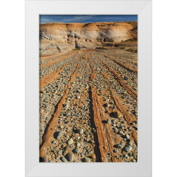 Paulson, Don 11x14 White Modern Wood Framed Museum Art Print Titled - Utah, Glen Canyon Pattern in sandstone formation