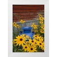 thumbnail image 1 of Paulson, Don 11x14 White Modern Wood Framed Museum Art Print Titled - WA, Blue milk can sits amid garden flowers, 1 of 4