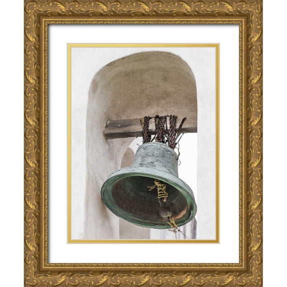 Paulson, Don 12x14 Gold Ornate Wood Framed with Double Matting Museum Art Print Titled - Mexico, San Miguel de Allende Church bell