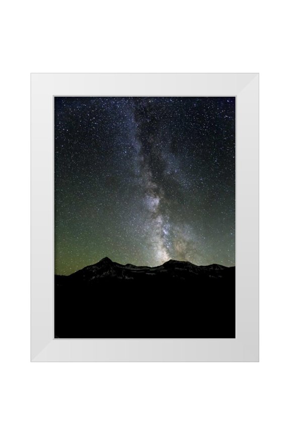 Paulson, Don 12x14 White Modern Wood Framed Museum Art Print Titled - USA, Colorado Milky Way in night sky