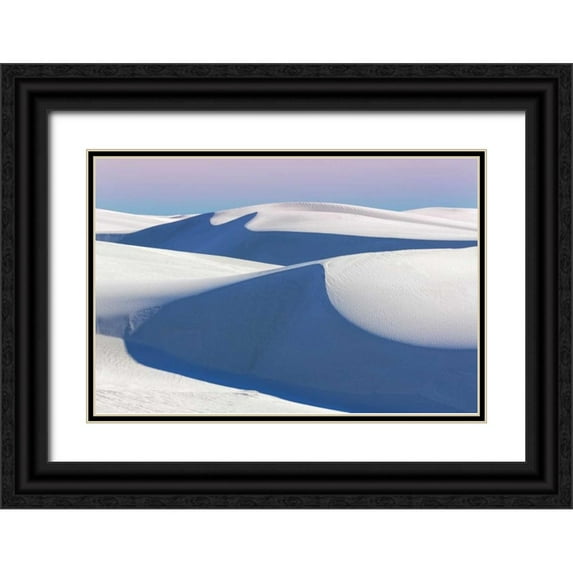 Paulson, Don 14x11 Black Ornate Wood Framed with Double Matting Museum Art Print Titled - New Mexico, White Sands NM Desert landscape