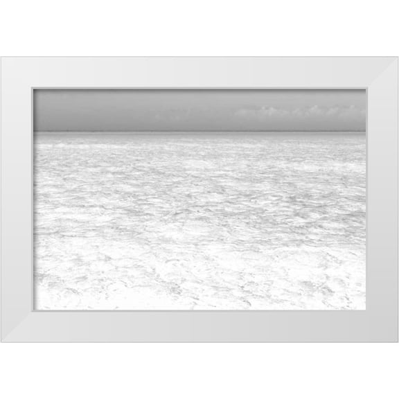 Paulson, Don 14x11 White Modern Wood Framed Museum Art Print Titled - Bahamas, Exuma Island Seascape of Shroud Cay