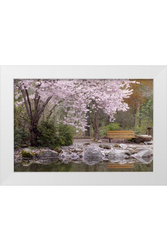 Paulson, Don 14x11 White Modern Wood Framed Museum Art Print Titled - Oregon, Ashland Spring scenic in Lithia Park