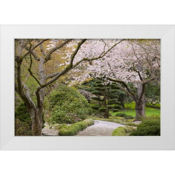 Paulson, Don 14x11 White Modern Wood Framed Museum Art Print Titled - Oregon, Ashland Spring scenic in Lithia Park