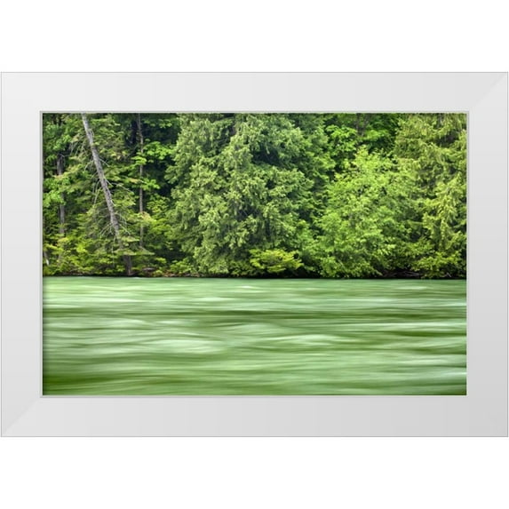 Paulson, Don 14x11 White Modern Wood Framed Museum Art Print Titled - WA, Stehekin Stehekin River through the Cascades