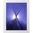 thumbnail image 1 of Paulson, Don 15x18 White Modern Wood Framed Museum Art Print Titled - WA, Seabeck Teepee frame backlit by full moon, 1 of 4
