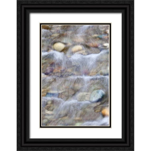 Paulson, Don 17x24 Black Ornate Wood Framed with Double Matting Museum Art Print Titled - USA, Washington Small rocky stream