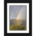 thumbnail image 1 of Paulson, Don 17x24 Black Ornate Wood Framed with Double Matting Museum Art Print Titled - WA, Seabeck Double rainbow over the Hood Canal, 1 of 4