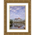thumbnail image 1 of Paulson, Don 17x24 Gold Ornate Wood Framed with Double Matting Museum Art Print Titled - California Mountains reflect in Garnet Lake, 1 of 4