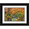 thumbnail image 1 of Paulson, Don 18x13 Black Ornate Wood Framed with Double Matting Museum Art Print Titled - Oregon, Portland Maple trees in autumn color, 1 of 4