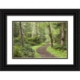 thumbnail image 1 of Paulson, Don 18x13 Black Ornate Wood Framed with Double Matting Museum Art Print Titled - WA, San Juans, Stuart Island Trail through woods, 1 of 4