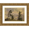 thumbnail image 1 of Paulson, Don 18x13 Gold Ornate Wood Framed with Double Matting Museum Art Print Titled - OR, Columbia Gorge Overlook of hills and valley, 1 of 4