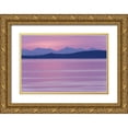 thumbnail image 1 of Paulson, Don 18x13 Gold Ornate Wood Framed with Double Matting Museum Art Print Titled - WA, San Juans, view over Haro Straight at sunset, 1 of 4