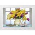 thumbnail image 1 of Paulson, Don 18x13 White Modern Wood Framed Museum Art Print Titled - Spring flower bouquet in vase, 1 of 4