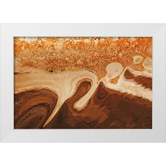 Paulson, Don 18x13 White Modern Wood Framed Museum Art Print Titled - Utah, Glen Canyon Reflection in Lake Powell