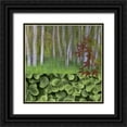 thumbnail image 1 of Paulson, Don 20x20 Black Ornate Wood Framed with Double Matting Museum Art Print Titled - Washington Collage of alder trees and oxalis, 1 of 4