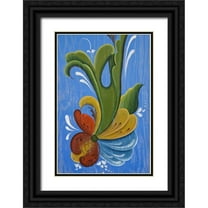 Paulson, Don 23x32 Black Ornate Wood Framed with Double Matting Museum Art Print Titled - AK, Petersburg Norwegian rosemaling painting