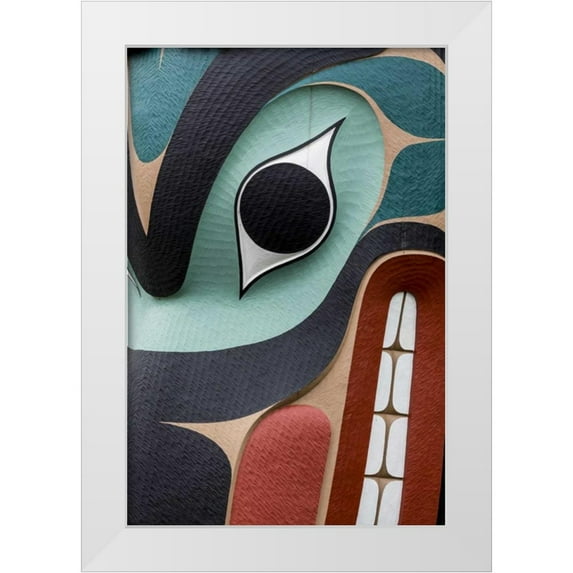 Paulson, Don 23x32 White Modern Wood Framed Museum Art Print Titled - USA, Washington State, Jamestown Totem art PR