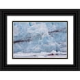 thumbnail image 1 of Paulson, Don 24x17 Black Ornate Wood Framed with Double Matting Museum Art Print Titled - AK, Glacier Bay NP, Margerie Glacier Kayaker, 1 of 4