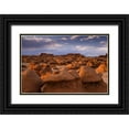 thumbnail image 1 of Paulson, Don 24x17 Black Ornate Wood Framed with Double Matting Museum Art Print Titled - USA, Utah View of Goblin Valley SP at sunset, 1 of 4