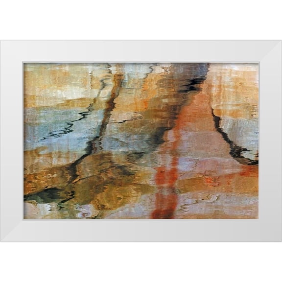 Paulson, Don 24x17 White Modern Wood Framed Museum Art Print Titled - Utah, Glen Canyon NRA Reflection in Lake Powell