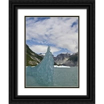 Paulson, Don 25x32 Black Ornate Wood Framed with Double Matting Museum Art Print Titled - AK, Glacier Bay NP Floating iceberg