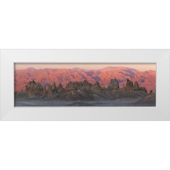 Paulson, Don 32x13 White Modern Wood Framed Museum Art Print Titled - California Panoramic of Trona Pinnacles