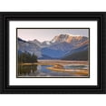 thumbnail image 1 of Paulson, Don 32x23 Black Ornate Wood Framed with Double Matting Museum Art Print Titled - Canada, Jasper NP Sunrise on Mount Kitchener, 1 of 4