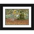 thumbnail image 1 of Paulson, Don 32x23 Black Ornate Wood Framed with Double Matting Museum Art Print Titled - Washington, Quinault MBench under maple tree, 1 of 4
