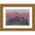 thumbnail image 1 of Paulson, Don 32x23 Gold Ornate Wood Framed with Double Matting Museum Art Print Titled - USA, California Sunset on Trona Pinnacles, 1 of 4