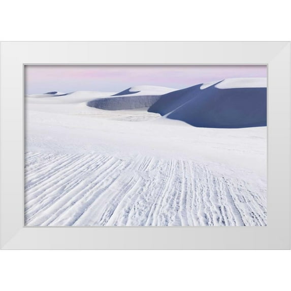 Paulson, Don 32x23 White Modern Wood Framed Museum Art Print Titled - New Mexico, White Sands NM Desert landscape