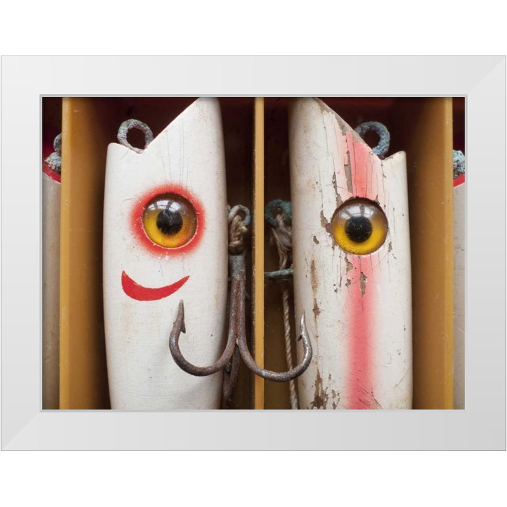 Paulson, Don 32x25 White Modern Wood Framed Museum Art Print Titled -  Washington, Seabeck Vintage fishing lures - Walmart.com