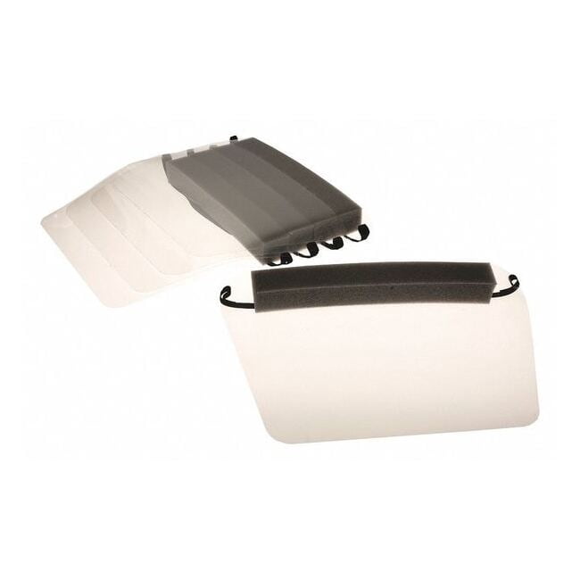 Face Shield, Clear Visor, Polyester, Elastic Strap Suspension, Anti-Static Lens DFS/F