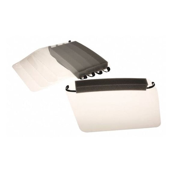 Face Shield, Clear Visor, Polyester, Elastic Strap Suspension, Anti-Static Lens