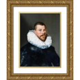 thumbnail image 1 of Johannes Paulus Moreelse 19x24 Gold Ornate Framed and Double Matted Museum Art Print Titled - Portrait of a Middle-Aged Man (1630), 1 of 4