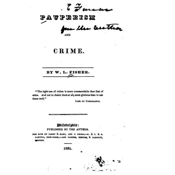 Pauperism and Crime