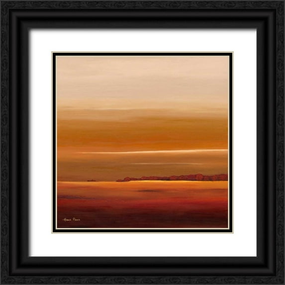 Paus, Hans 12x12 Black Ornate Wood Framed with Double Matting Museum Art Print Titled - Sundown III
