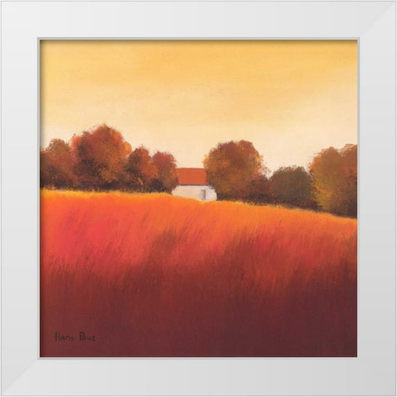Paus, Hans 12x12 White Modern Wood Framed Museum Art Print Titled - Scarlet Landscape IV