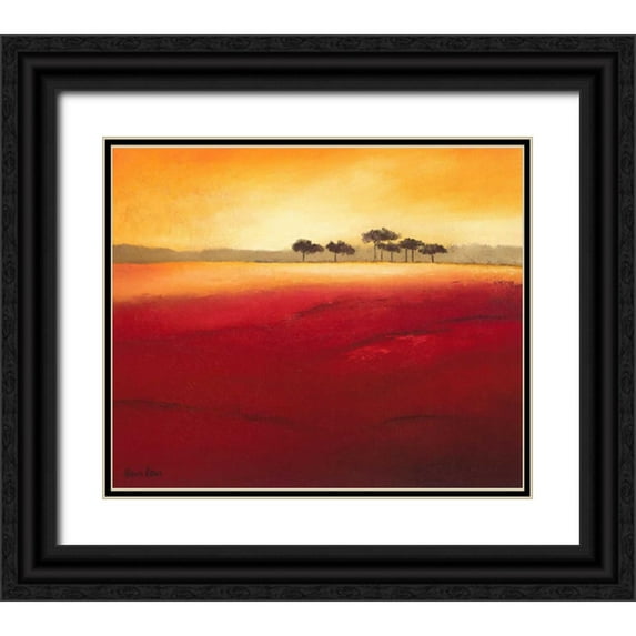 Paus, Hans 14x12 Black Ornate Wood Framed with Double Matting Museum Art Print Titled - Tree Timberline IV